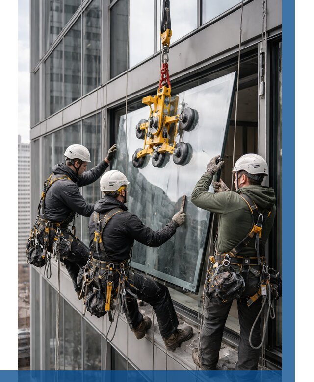 Фасадное остекление зданий под ключ в Сегеже от 10405 р. | ВЫСОТНИК-Сгж