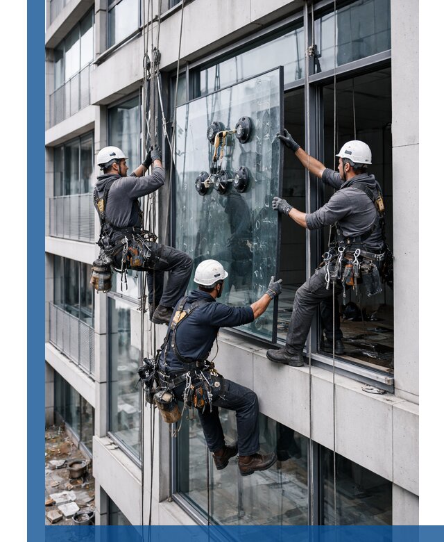 Фасадное остекление и монтаж витражей зданий в Сегеже под ключ