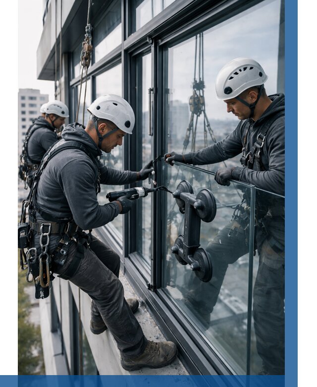 Витражное остекление зданий в Сегеже от 3642 р. | ВЫСОТНИК-Сгж