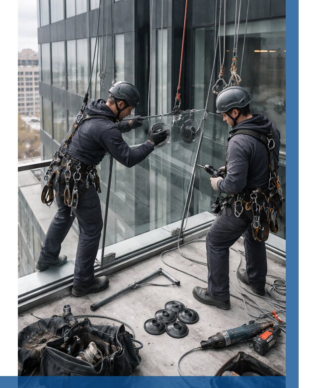 Монтаж стеклянных ограждений в Сегеже от 2601 р. | ВЫСОТНИК-Сгж