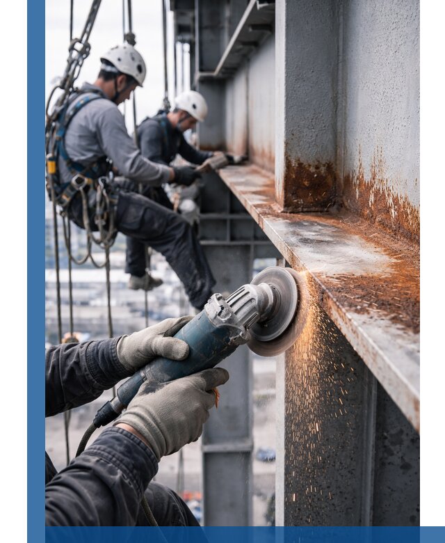 Зачистка металла от ржавчины и подготовка поверхностей в Сегеже