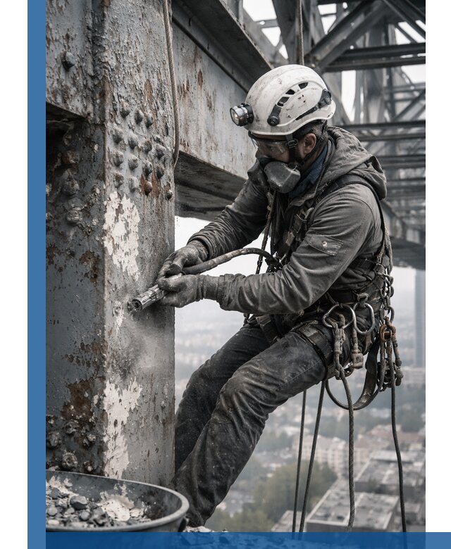 Удаление старой краски с металлических конструкций в Сегеже