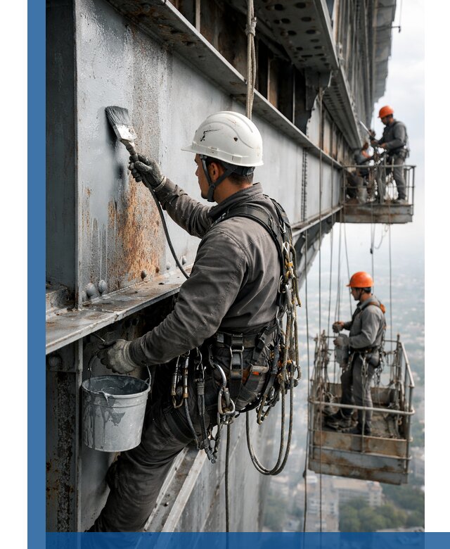 Покраска металлоконструкций на высоте в Сегеже профессионально