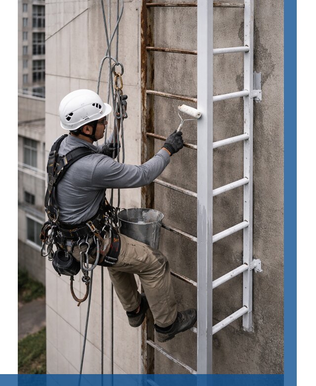 Покраска пожарных лестниц в Сегеже от 4682 р. | ВЫСОТНИК-Сгж