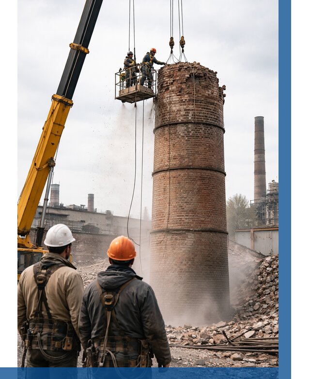 Демонтаж дымовой трубы в Сегеже от 93645 р. | ВЫСОТНИК-Сгж, смета