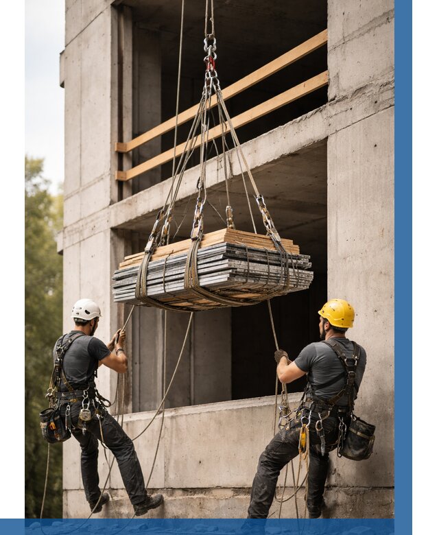 Подъем материала на этаж веревками в Сегеже от 1561 р. | ВЫСОТНИК-Сгж