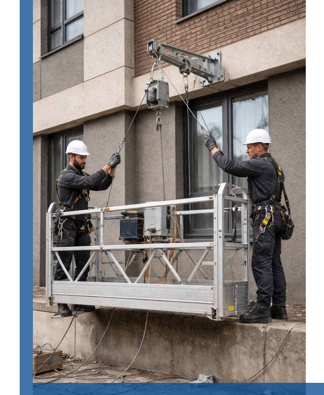 Монтаж и подъем фасадной люльки в Сегеже с гарантией безопасности