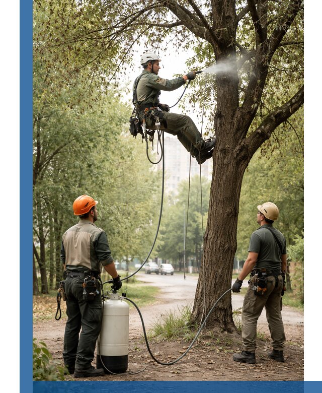 Обработка деревьев от вредителей в Сегеже профессиональная защита