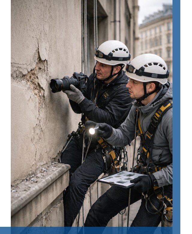 Фотофиксация дефектов фасада в Сегеже от 4682 р. | ВЫСОТНИК-Сгж