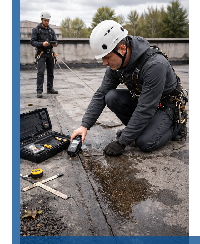 Обследование кровли на протечки и выявление дефектов в Сегеже