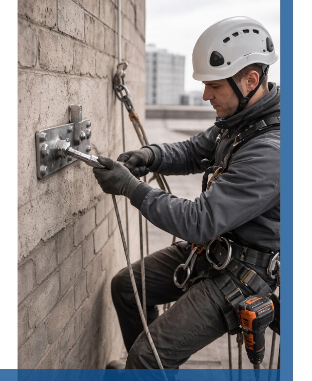 Установка анкерных точек в Сегеже от 3642 р. | ВЫСОТНИК-Сгж