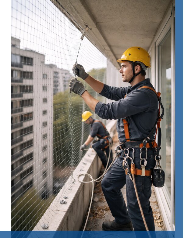 Монтаж сетки от птиц в Сегеже от 4682 р. | ВЫСОТНИК-Сгж