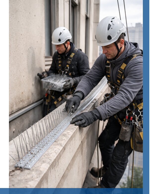 Установка шипов от птиц в Сегеже от 884 р. | ВЫСОТНИК-Сгж